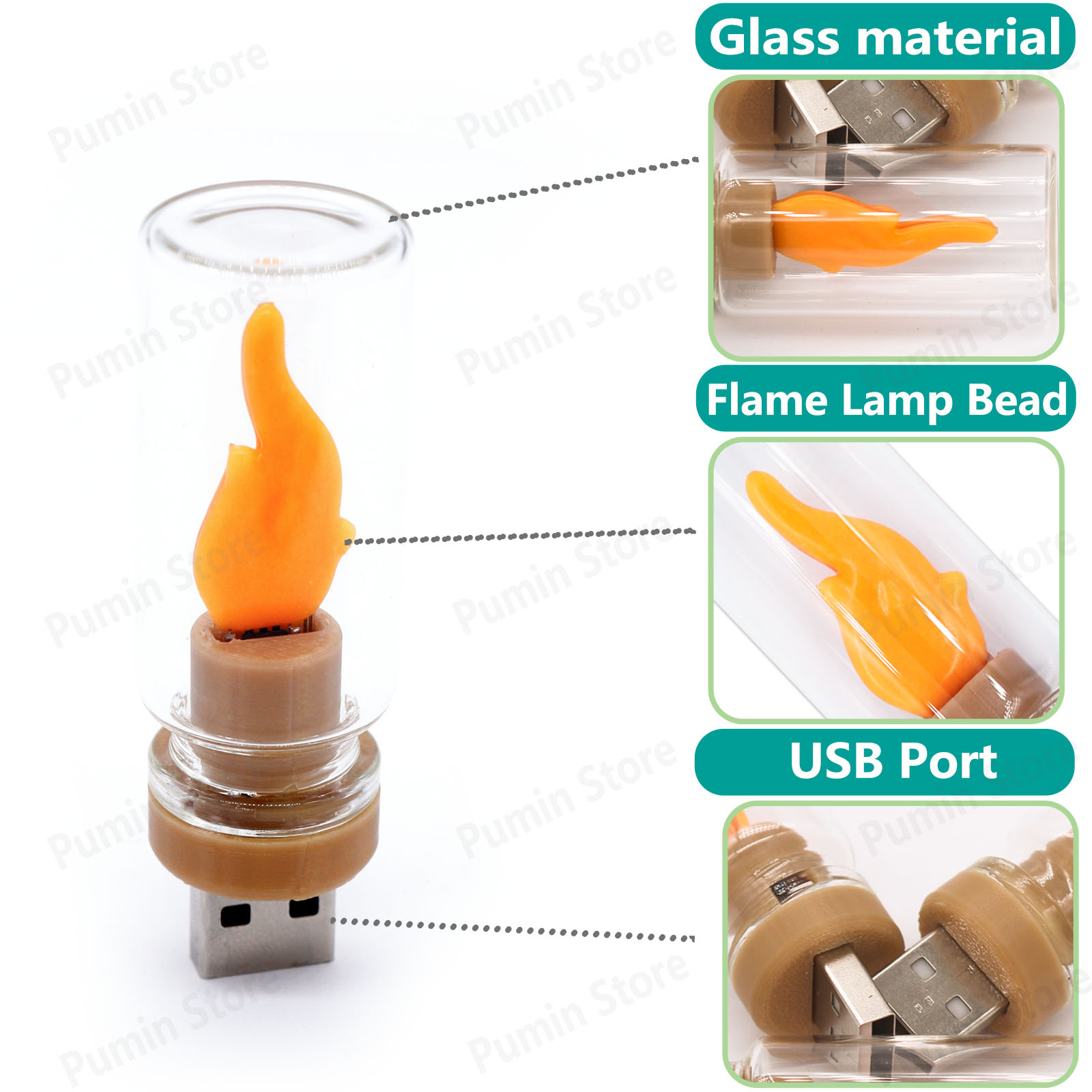 Candle Supplies Spotlight - 5V LED USB interfaces Warm Yellowused