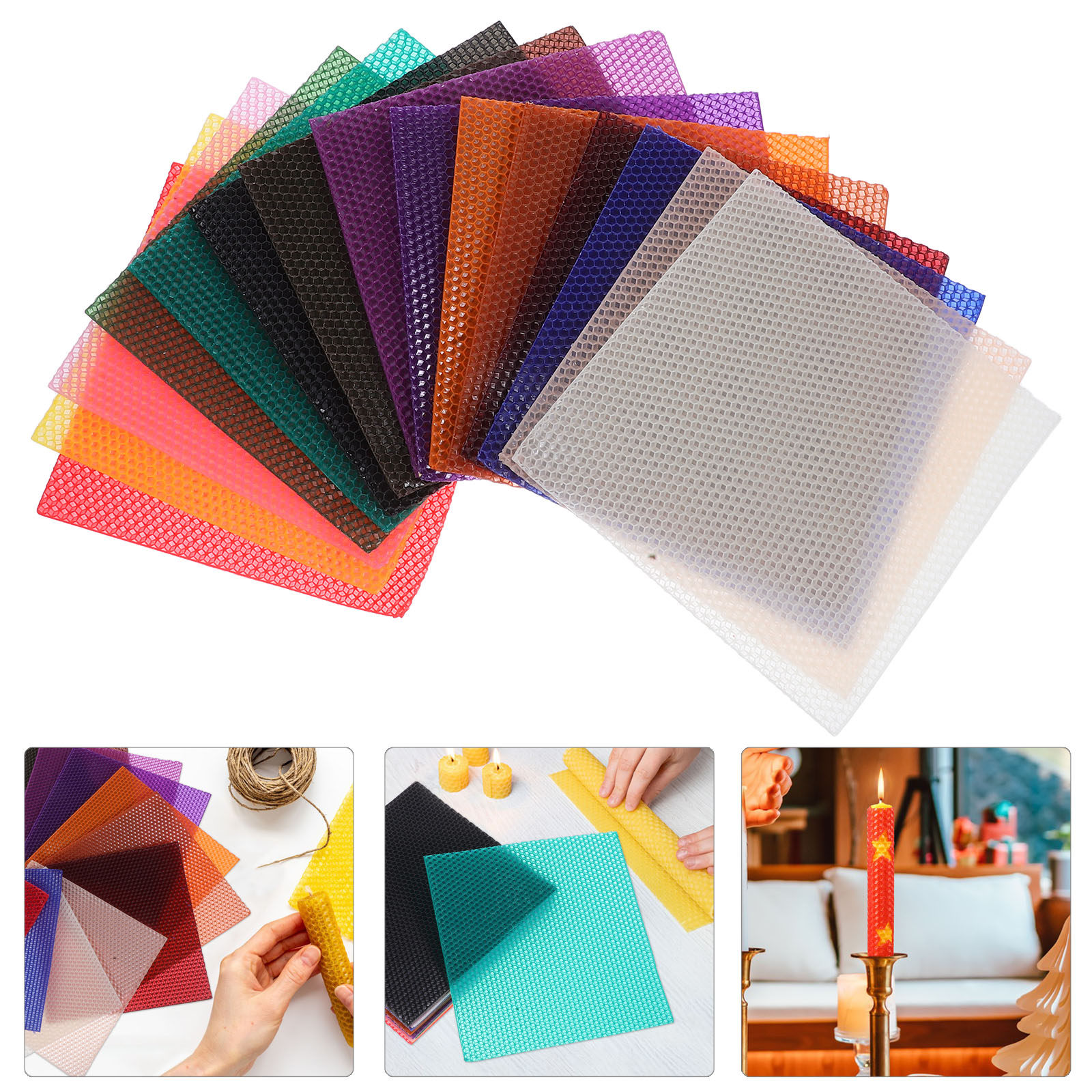 Beeswax Sheet Roll - 1Set Beeswax Sheets Precut Rolled Wax