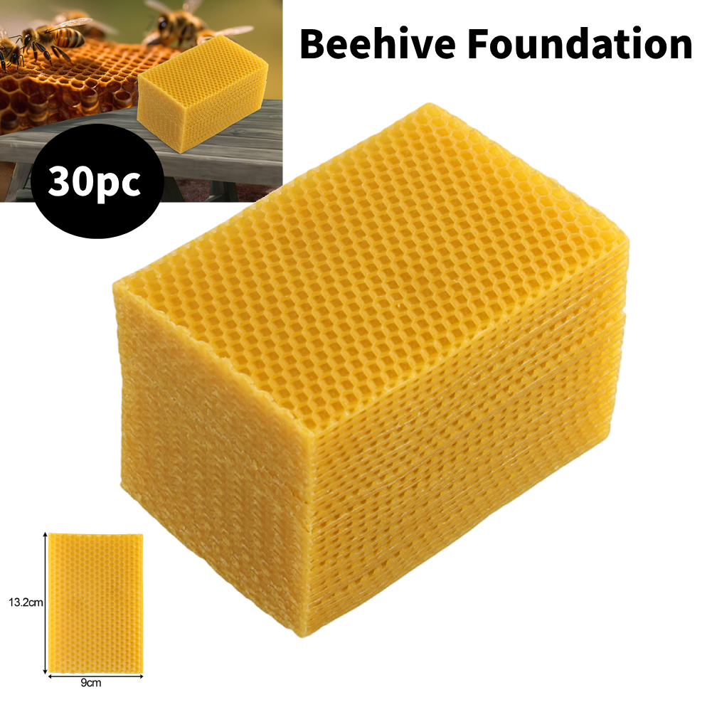 Beeswax Sheet Roll - 30Pcs Natural Beeswax Sheets Beehive Foundation