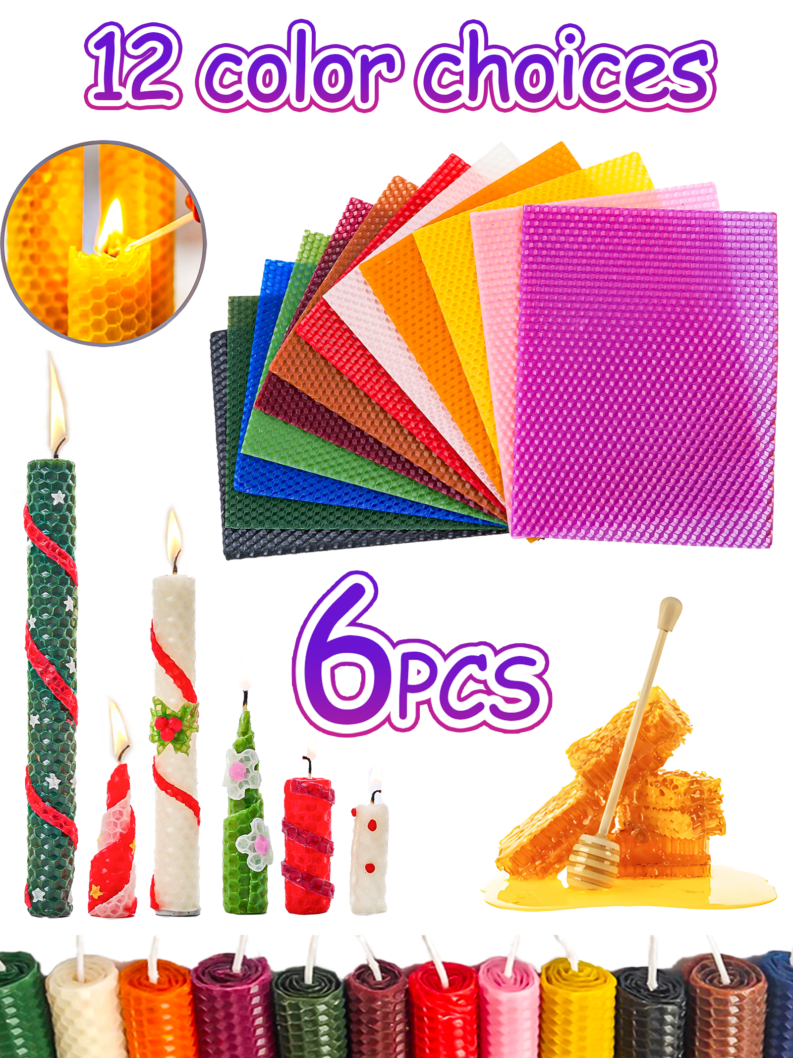 6pcs 15*20cm Color Beeswax She - Beeswax Sheet Roll recension och pris