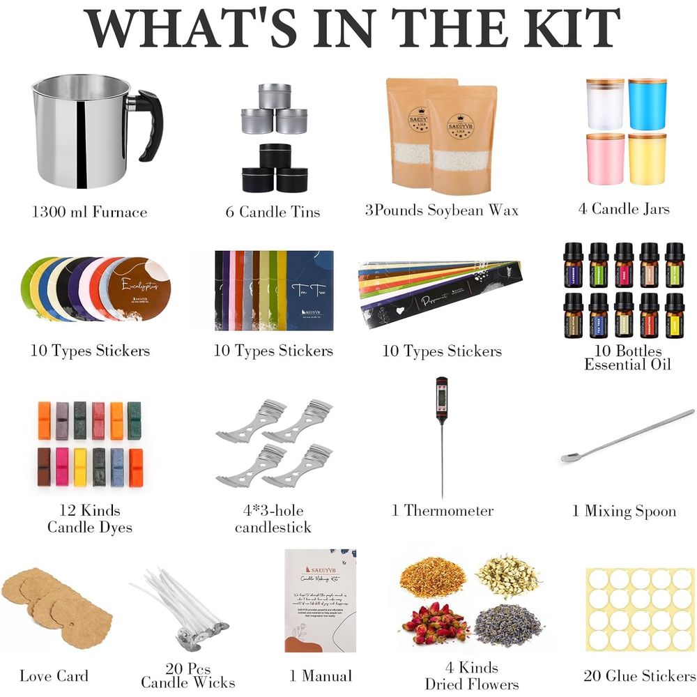 DIY Soy Candle Making Kit - Su - Candle Making Supplies Jars recension och pris