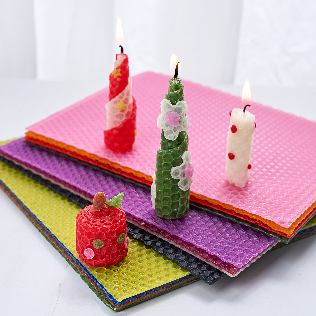 15*20Cm 6Pcs 12Colors Colored  - Beeswax Sheet Roll recension och pris