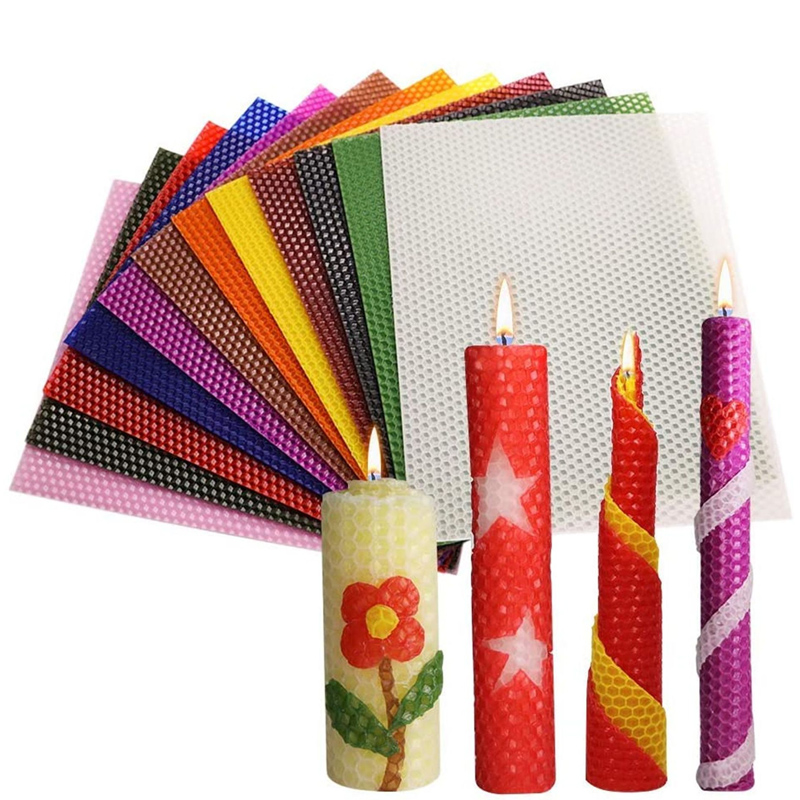 6Pcs 12Colors Colored Beeswax  - Beeswax Sheet Roll recension och pris