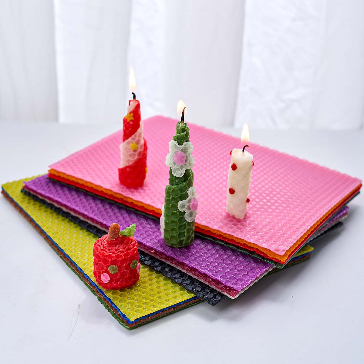 6Pcs 12Colors Colored Beeswax  - Beeswax Sheet Roll recension och pris