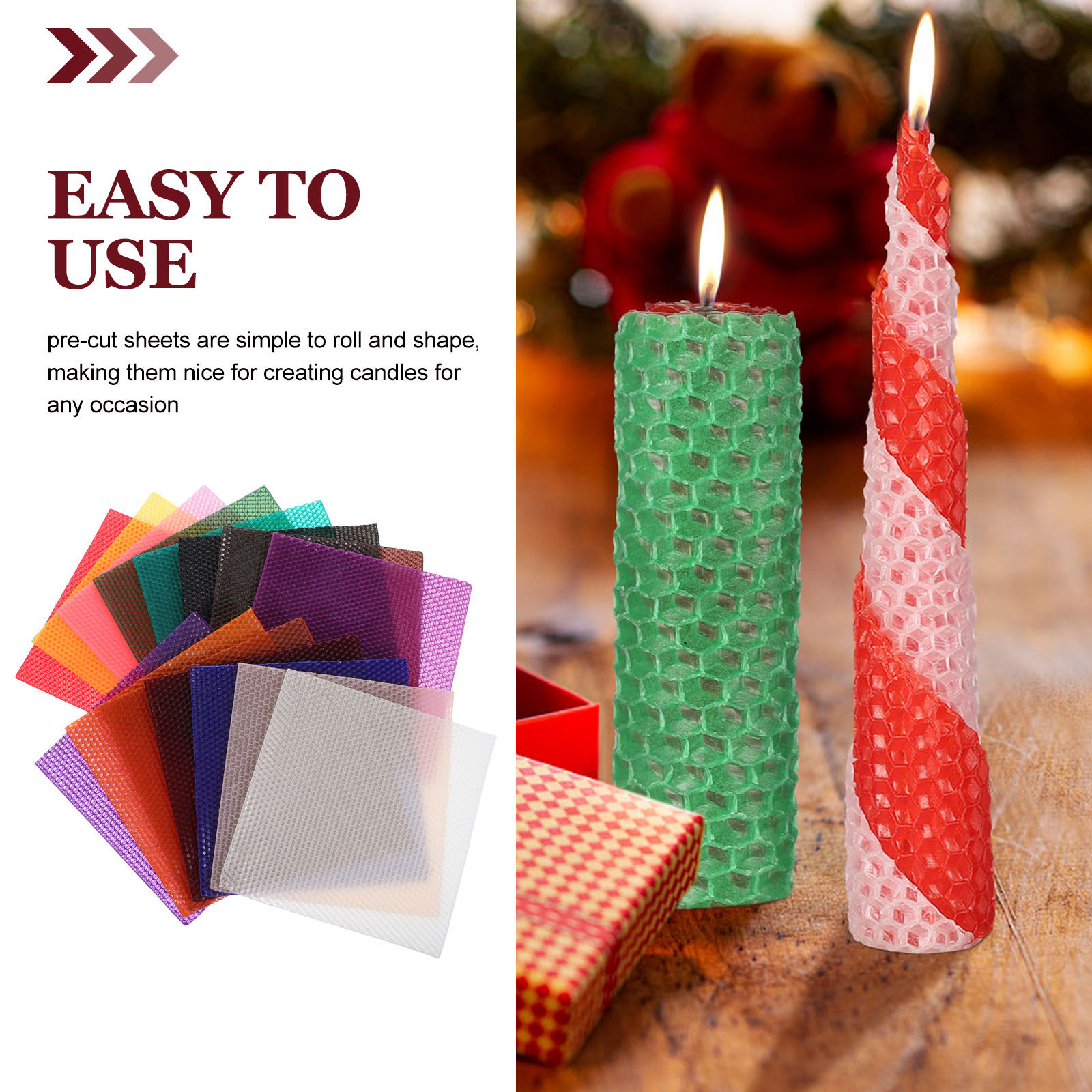 1Set Pre-Cut Beeswax Sheets fo - Beeswax Sheet Roll recension och pris