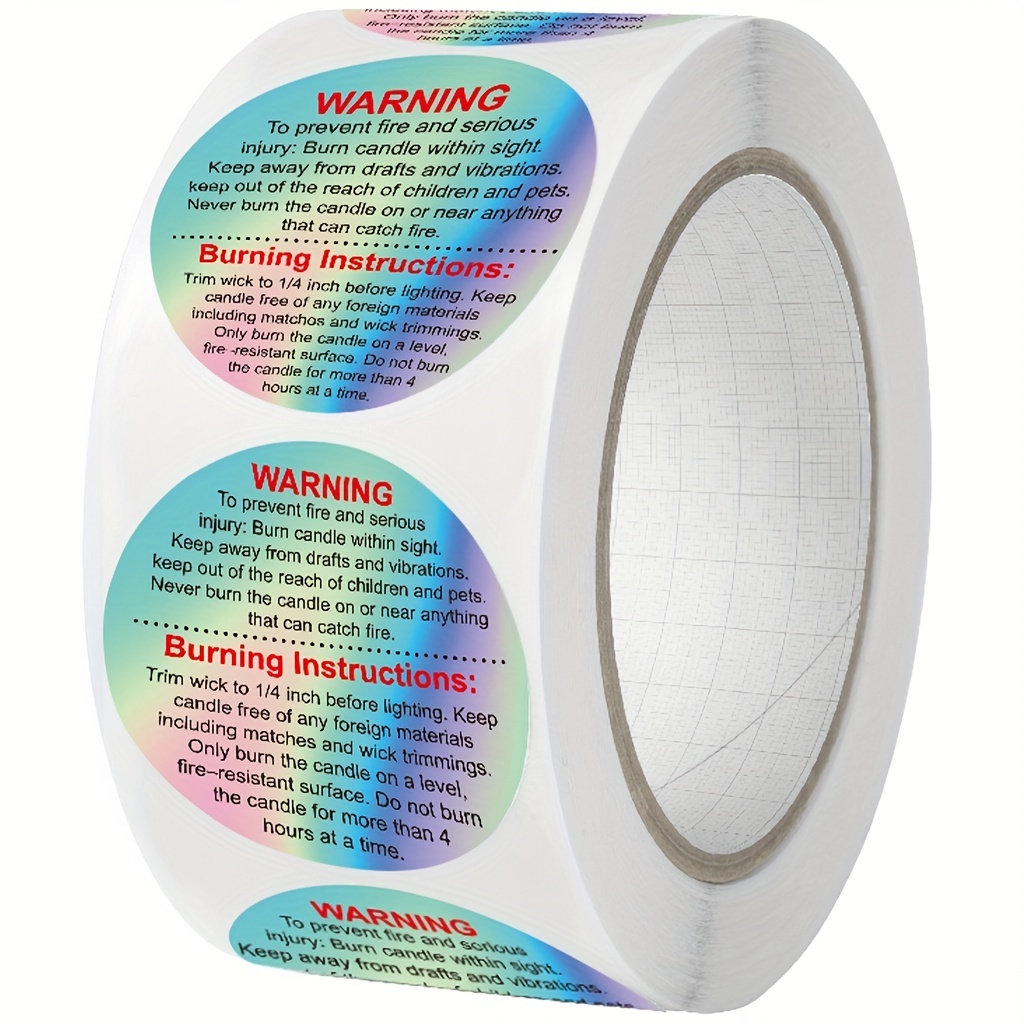 500pcs Wax Melt Warning Labels - Candle Making Supplies Jars recension och pris