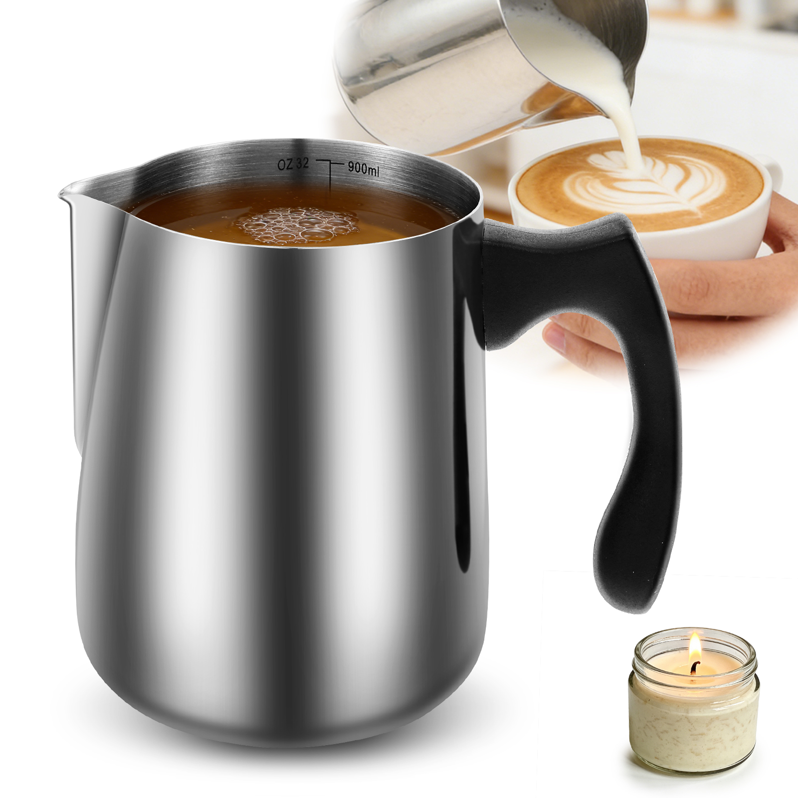 32oz Stainless Steel Wax Melti - Candle Wax Scale recension och pris