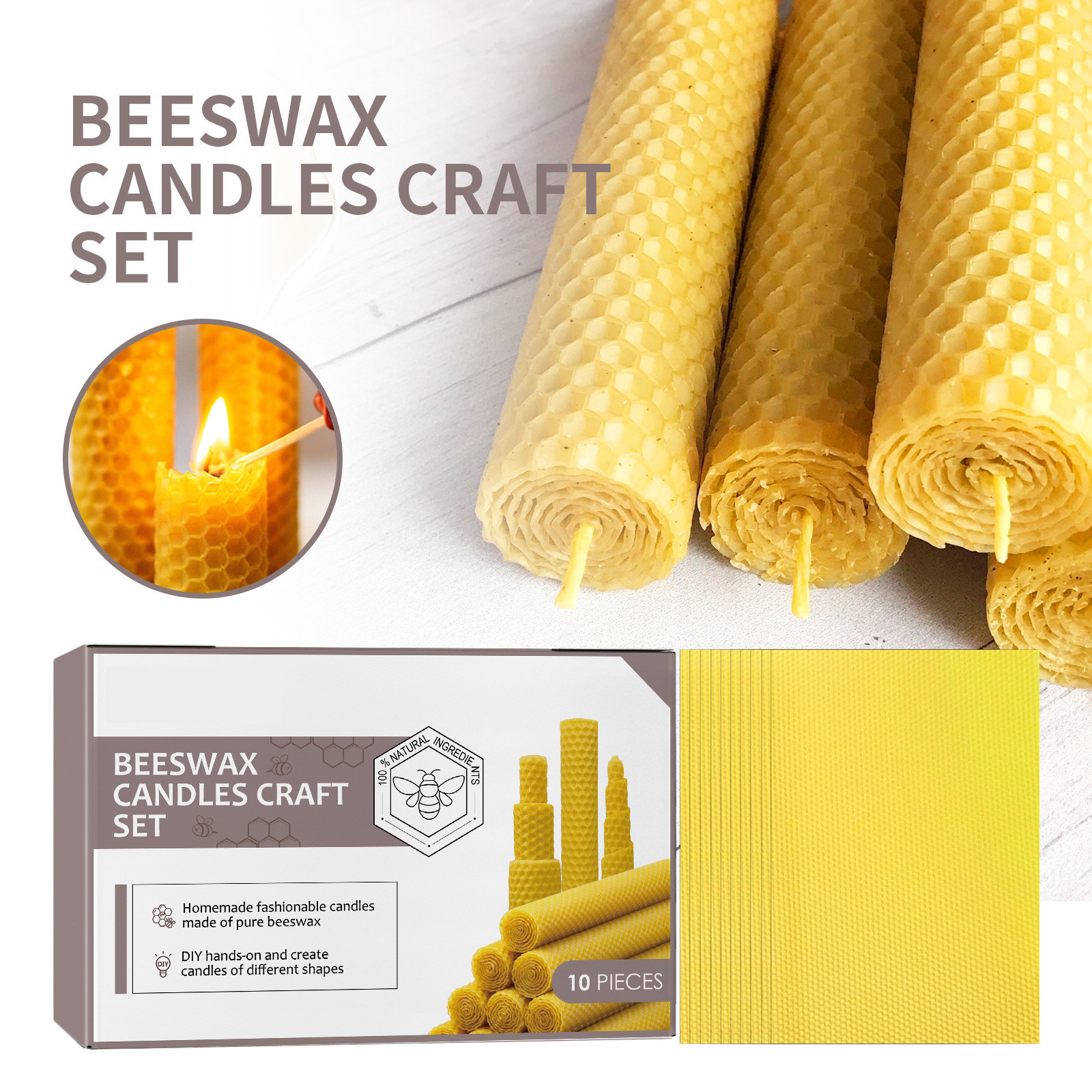 10/30pcs Natural Beeswax Sheet - Beeswax Sheet Roll recension och pris