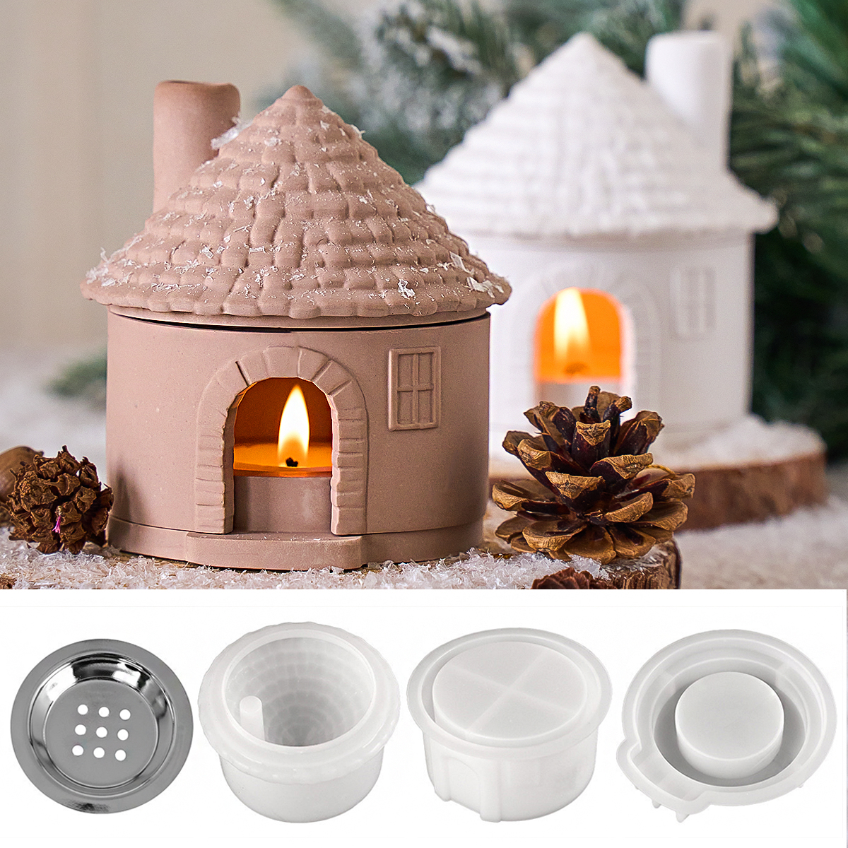 3D House Incense Stove Silicon - Candle Making Supplies Jars recension och pris