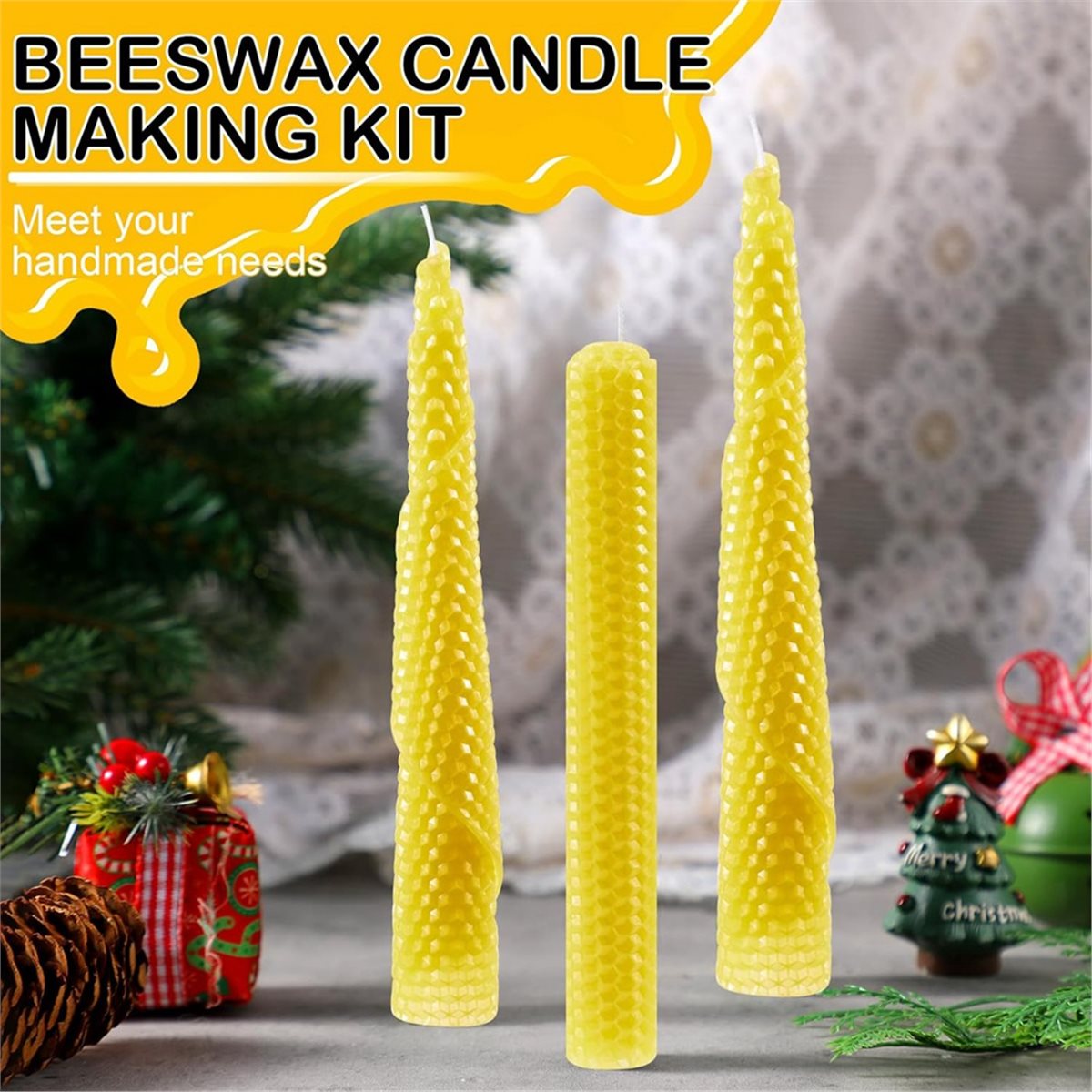 N94R 24 Pcs Beeswax Candle Mak - Beeswax Sheet Roll recension och pris