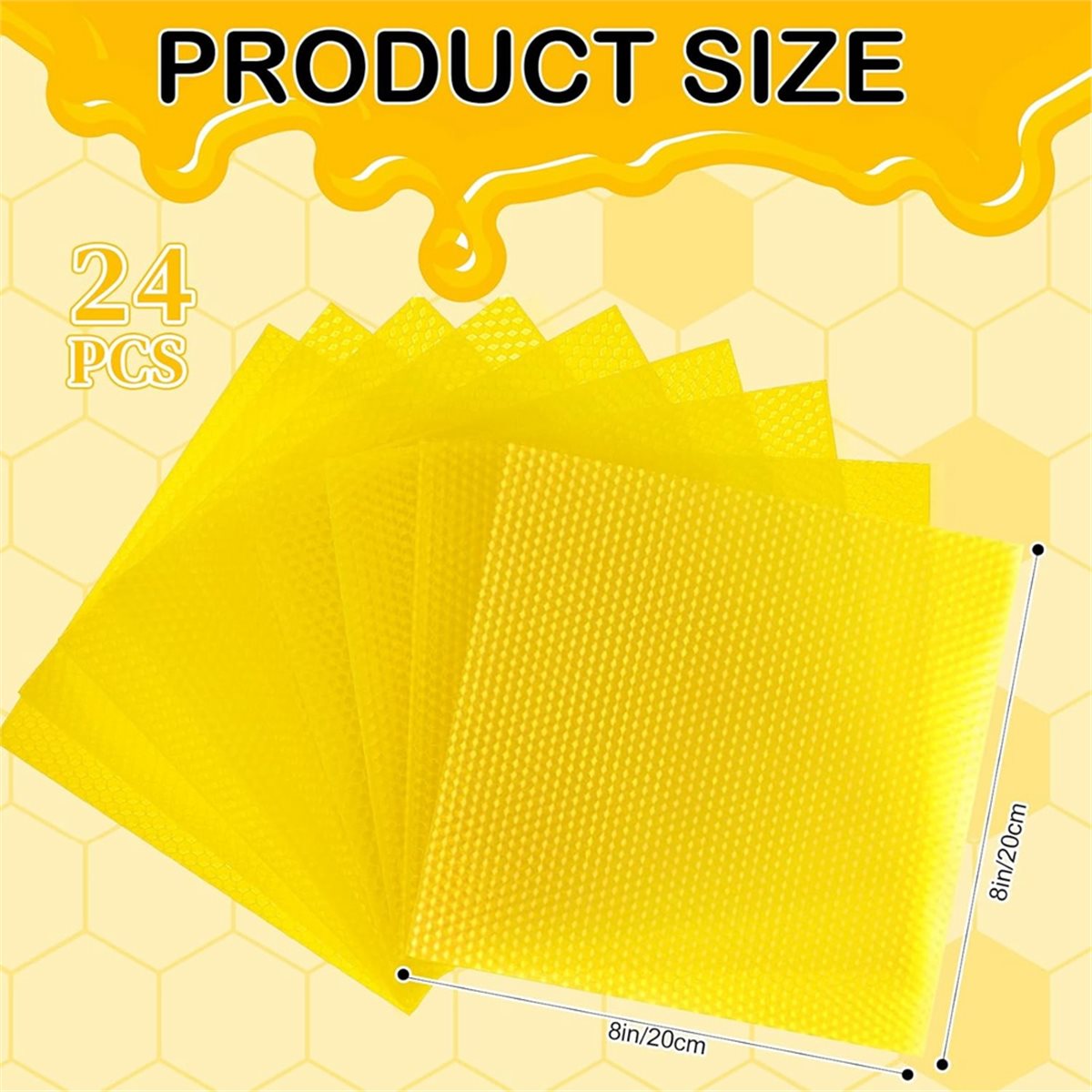 N94R 24 Pcs Beeswax Candle Mak - Beeswax Sheet Roll recension och pris